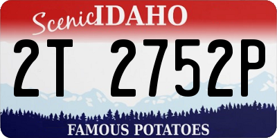 ID license plate 2T2752P