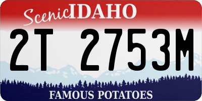 ID license plate 2T2753M