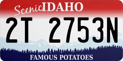 ID license plate 2T2753N
