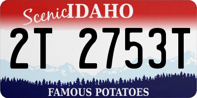 ID license plate 2T2753T