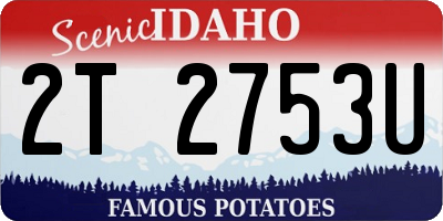 ID license plate 2T2753U