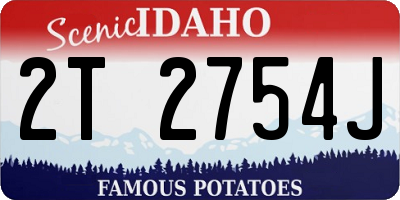 ID license plate 2T2754J