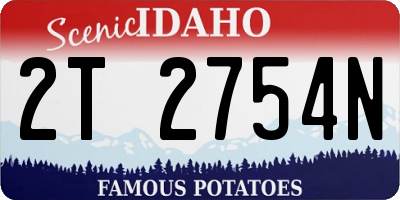 ID license plate 2T2754N