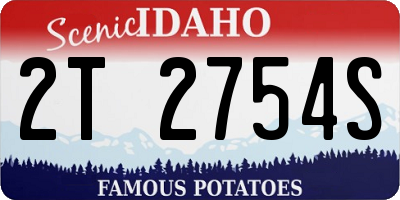 ID license plate 2T2754S