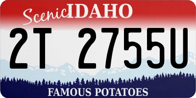 ID license plate 2T2755U