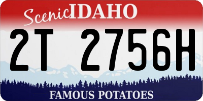 ID license plate 2T2756H