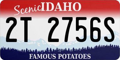 ID license plate 2T2756S