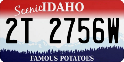 ID license plate 2T2756W