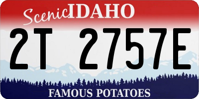 ID license plate 2T2757E
