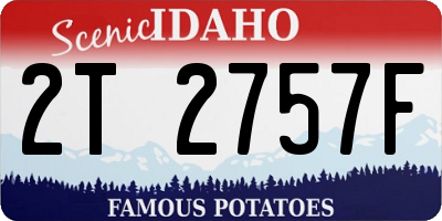 ID license plate 2T2757F