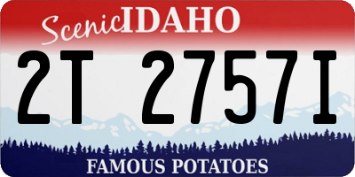 ID license plate 2T2757I