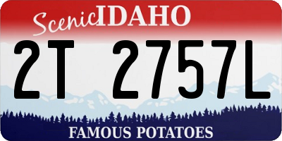 ID license plate 2T2757L