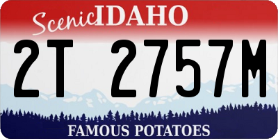 ID license plate 2T2757M