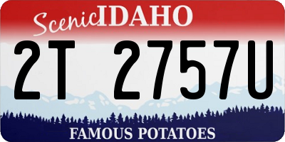 ID license plate 2T2757U
