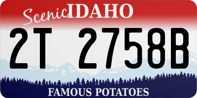 ID license plate 2T2758B