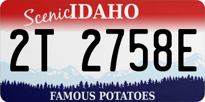 ID license plate 2T2758E