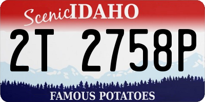 ID license plate 2T2758P