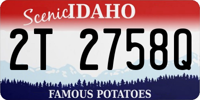 ID license plate 2T2758Q