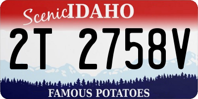 ID license plate 2T2758V