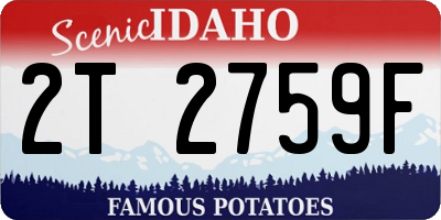 ID license plate 2T2759F