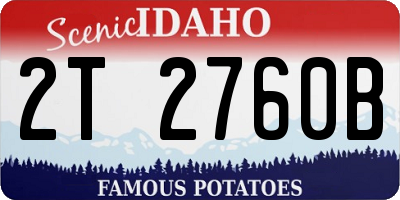 ID license plate 2T2760B