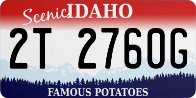 ID license plate 2T2760G