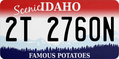 ID license plate 2T2760N