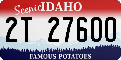 ID license plate 2T2760O