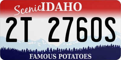 ID license plate 2T2760S