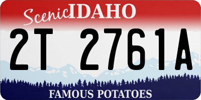 ID license plate 2T2761A