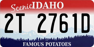ID license plate 2T2761D