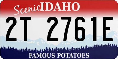 ID license plate 2T2761E