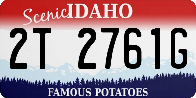 ID license plate 2T2761G