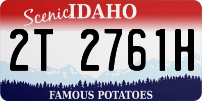 ID license plate 2T2761H