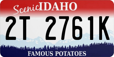 ID license plate 2T2761K