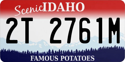 ID license plate 2T2761M