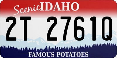 ID license plate 2T2761Q