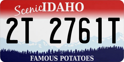 ID license plate 2T2761T