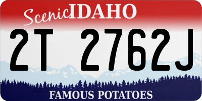 ID license plate 2T2762J