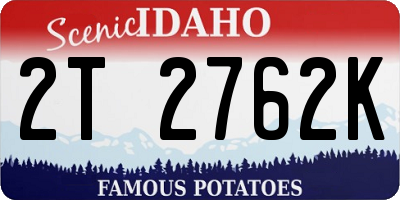 ID license plate 2T2762K