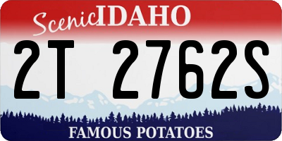 ID license plate 2T2762S