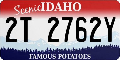 ID license plate 2T2762Y