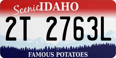 ID license plate 2T2763L