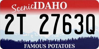 ID license plate 2T2763Q
