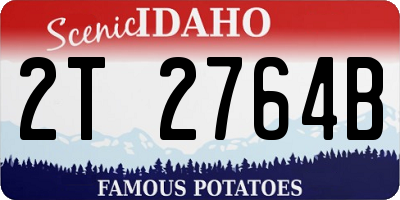 ID license plate 2T2764B