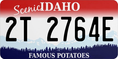 ID license plate 2T2764E