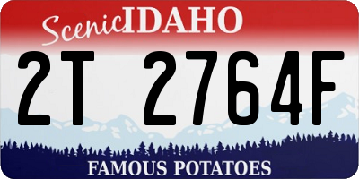 ID license plate 2T2764F