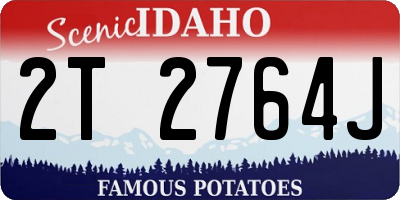 ID license plate 2T2764J