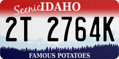 ID license plate 2T2764K