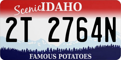 ID license plate 2T2764N